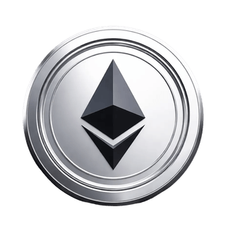 Ethereum ETH kripto para coinini yüzer halde gösteren grafik öğesi